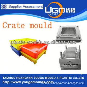 2 point Yudo hot runner injection fruit crate mould manufacturer